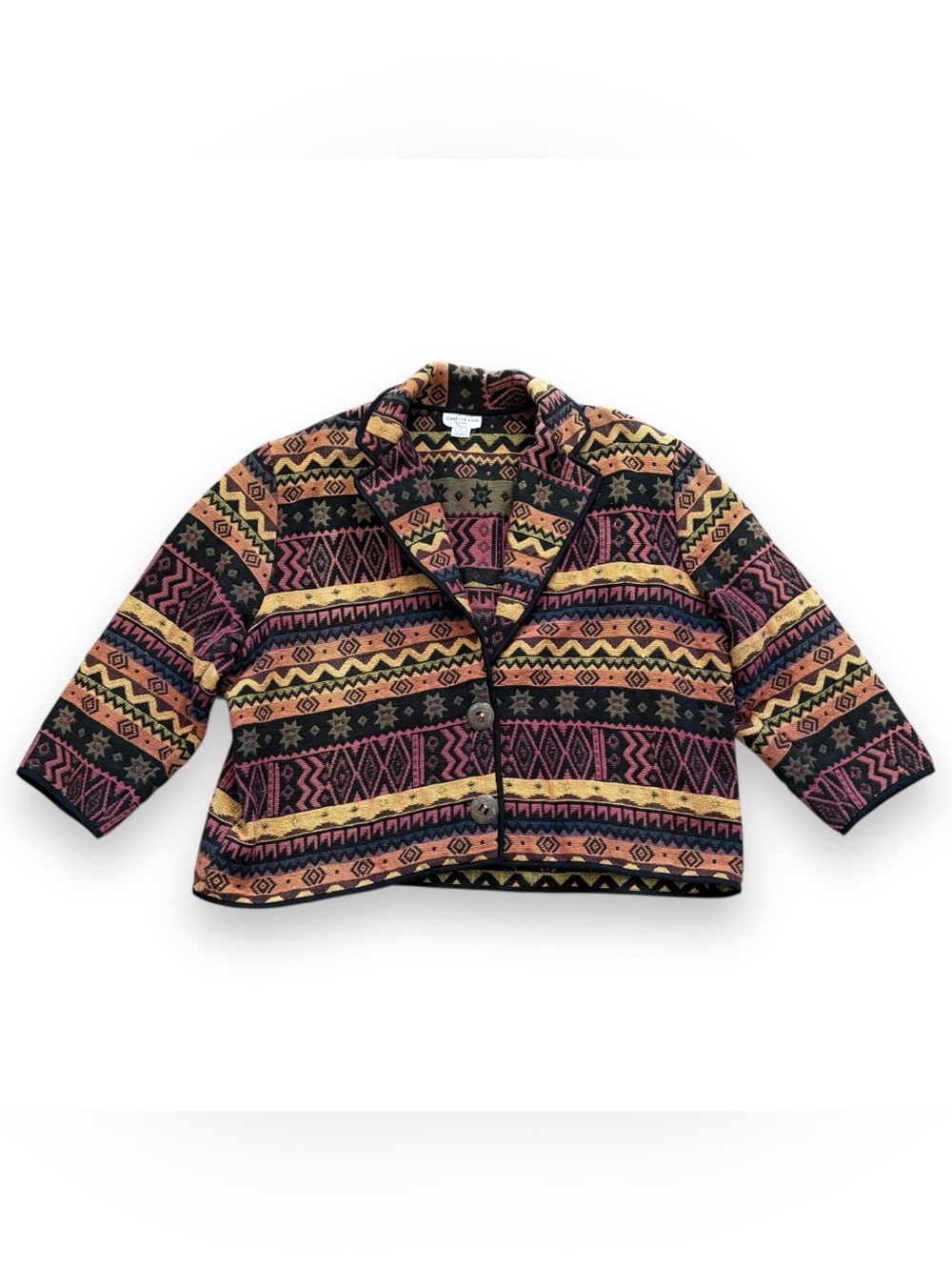 Vintage Capistrano Sport Southwestern Tapsetry Jacket Size 3X Western Rodeo